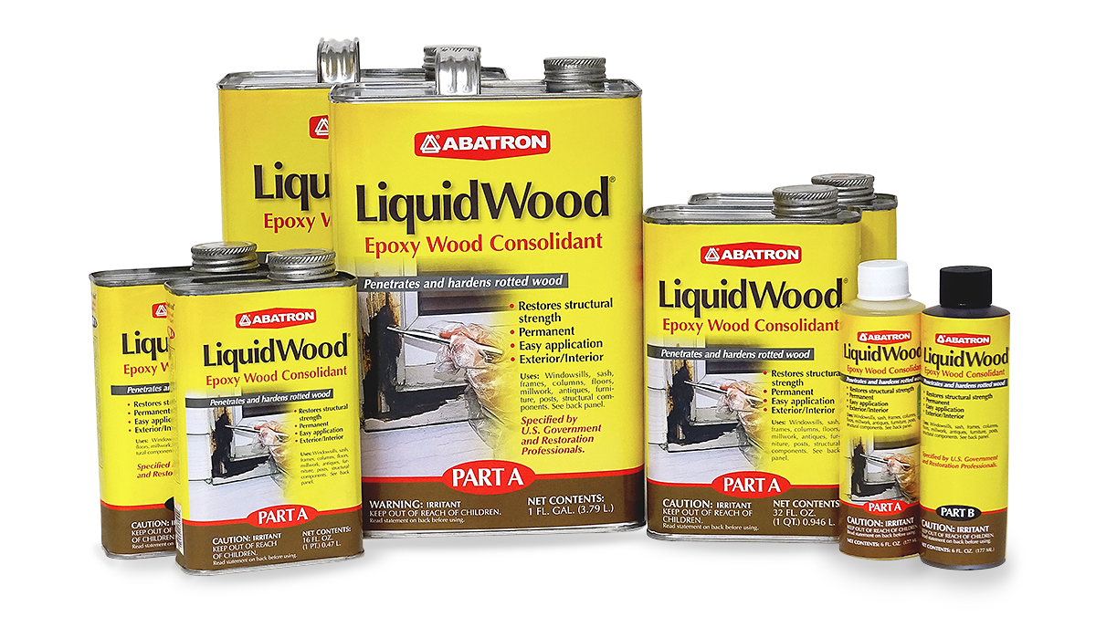  Abatron LiquidWood Kit - 12 Ounce - 2-Part Structural Wood  Epoxy Resin - Wood Hardener and Consolidant - Perfect Primer for WoodEpox Epoxy  Wood Filler : Health & Household
