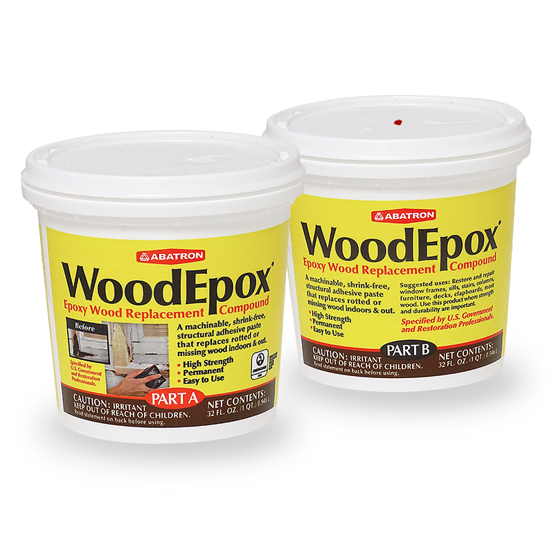 Clear Penetrating Epoxy Wood Sealer Stabilizer, Rot Repair  (Quart,Traditional)
