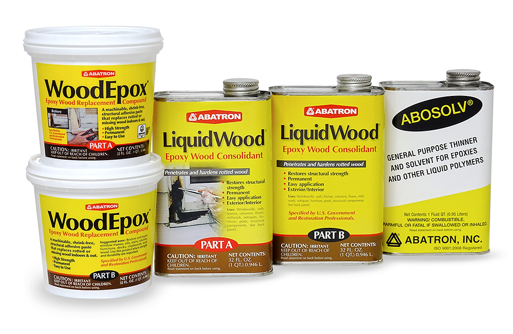 Abatron Wood Restoration Kit - 24 Ounce - Includes LiquidWood Epoxy Resin  Wood Hardener and WoodEpox Wood FIller
